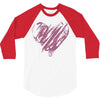 valentines day hearts 3/4 Sleeve Shirt