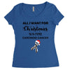 all i want for christmas is a cure carcinoid cancer Women's Triblend Scoop T-shirt