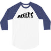 evolution of table tennis or ping pong mens black t shirt top 3/4 Sleeve Shirt