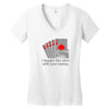 i bought this shirt with your money Women's V-Neck T-Shirt