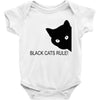 black cats rule Baby Bodysuit