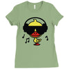 music duck Ladies Fitted T-Shirt