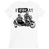 frideay white Ladies Fitted T-Shirt