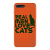 real men love cats, funny quote iPhone 7 Plus Case