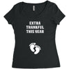 Extra Thankful This Year Women's Triblend Scoop T-shirt