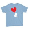 bird love heart animal graph note music party pop art gift Youth Tee