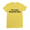 first line second line Ladies Fitted T-Shirt