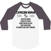 Capricorn Woman 3/4 Sleeve Shirt