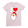 i love santa noel Ladies Fitted T-Shirt