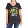 smash all the pots clearance Ladies Curvy T-Shirt