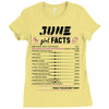 June Girl Facts Cancer Ladies Fitted T-Shirt