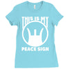 this is my peace sign Ladies Fitted T-Shirt