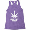 Support Lung Cancer Awareness With A White Cannabis Leaf Racerback Tank