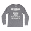 Super October Girl Long Sleeve Shirts