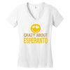 crazy about esperanto Women's V-Neck T-Shirt