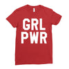 girl power white logo Ladies Fitted T-Shirt