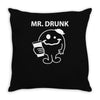 mr. Drunk Throw Pillow