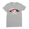 April Peeking Out Baby Girl in Spanish Ladies Fitted T-Shirt