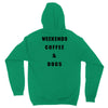 weekends coffee and dogs back Unisex Hoodie