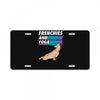 frenchies and yoga License Plate