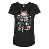Tough She Be But Little She Is Fierce Maternity Scoop Neck T-shirt