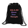 life is all Drawstring Bags