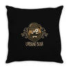 urbane bear Throw Pillow