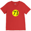 73 the perfect number t shirt the big bang theory cool funny V-Neck Tee