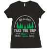 life is short take the trip buy the shoe Ladies Fitted T-Shirt