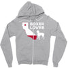 californian boxer lover Zipper Hoodie