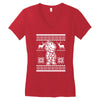christmas saiyan prince Women's V-Neck T-Shirt