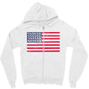 t-rex vintage american flag Zipper Hoodie