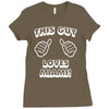 this guy loves miami Ladies Fitted T-Shirt