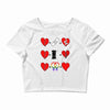 ls lesbian full heart Crop Top