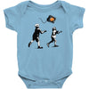 banksy kids play t.v. ball Baby Onesie