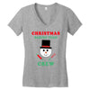 christmas baking team crew snowman Women's V-Neck T-Shirt