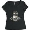 premium vintage 1991 classic perfectly aged limited edition Women's Triblend Scoop T-shirt