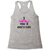 i mustache you a question pink mustache Racerback Tank