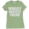 world's okayest friend Ladies Fitted T-Shirt