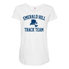 emerald hill track team Maternity Scoop Neck T-shirt