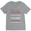 ugly christmas father V-Neck Tee