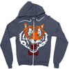 tiger bow tie Zipper Hoodie