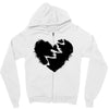 broken heart xxx black Zipper Hoodie