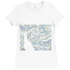 ascii night Ladies Fitted T-Shirt