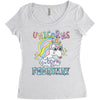 unicorns are born in february cute unicorn Women's Triblend Scoop T-shirt