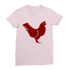 chiken red Ladies Fitted T-Shirt