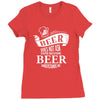 beer does not ask Ladies Fitted T-Shirt