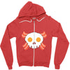 Bacon Egg Skull Zipper Hoodie