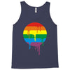 rainbow colored stripes dot running splashes Tank Top