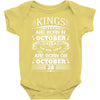 Real Kings Are Born On October 28 Baby Onesie